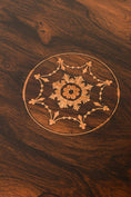 Load image into Gallery viewer, Square Rosewood Inlay Side Table with Soft Scalloped Edge