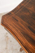 Load image into Gallery viewer, Square Rosewood Inlay Side Table with Soft Scalloped Edge