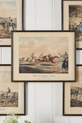Load image into Gallery viewer, Antique Horse Print in Black Frame of ‘The High Mettled Racer’ Series