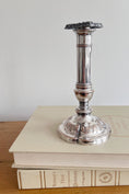 Load image into Gallery viewer, Antique Silver Plate on Copper Candlestick