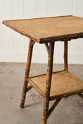 Load image into Gallery viewer, 19th Century Tortoise Bamboo Two-Tiered Table