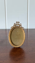 Load image into Gallery viewer, Petite French Oval Brass Frame with Bow
