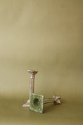 Load image into Gallery viewer, Antique English Pair Candlesticks Corinthian Column Candleholders (c. 1900)