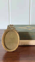 Load image into Gallery viewer, Petite French Oval Brass Frame with Bow