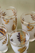 Load image into Gallery viewer, SET of 10 | Vintage Libbey Gold Leaf Frosted Glasses