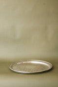 Load image into Gallery viewer, English Silver Plate on Copper Round 14.5”Tray with Pierced Rim