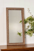 Load image into Gallery viewer, Anglo-Indian Teak Bone Inlay Rectangle Mirror