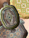Load image into Gallery viewer, Medium Sized Florentine Tray with Light Green + Gold Coloring