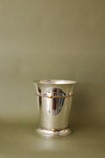 Load image into Gallery viewer, Vintage English Silver Plate Ice/Wine Bucket with Brass Rope Detail