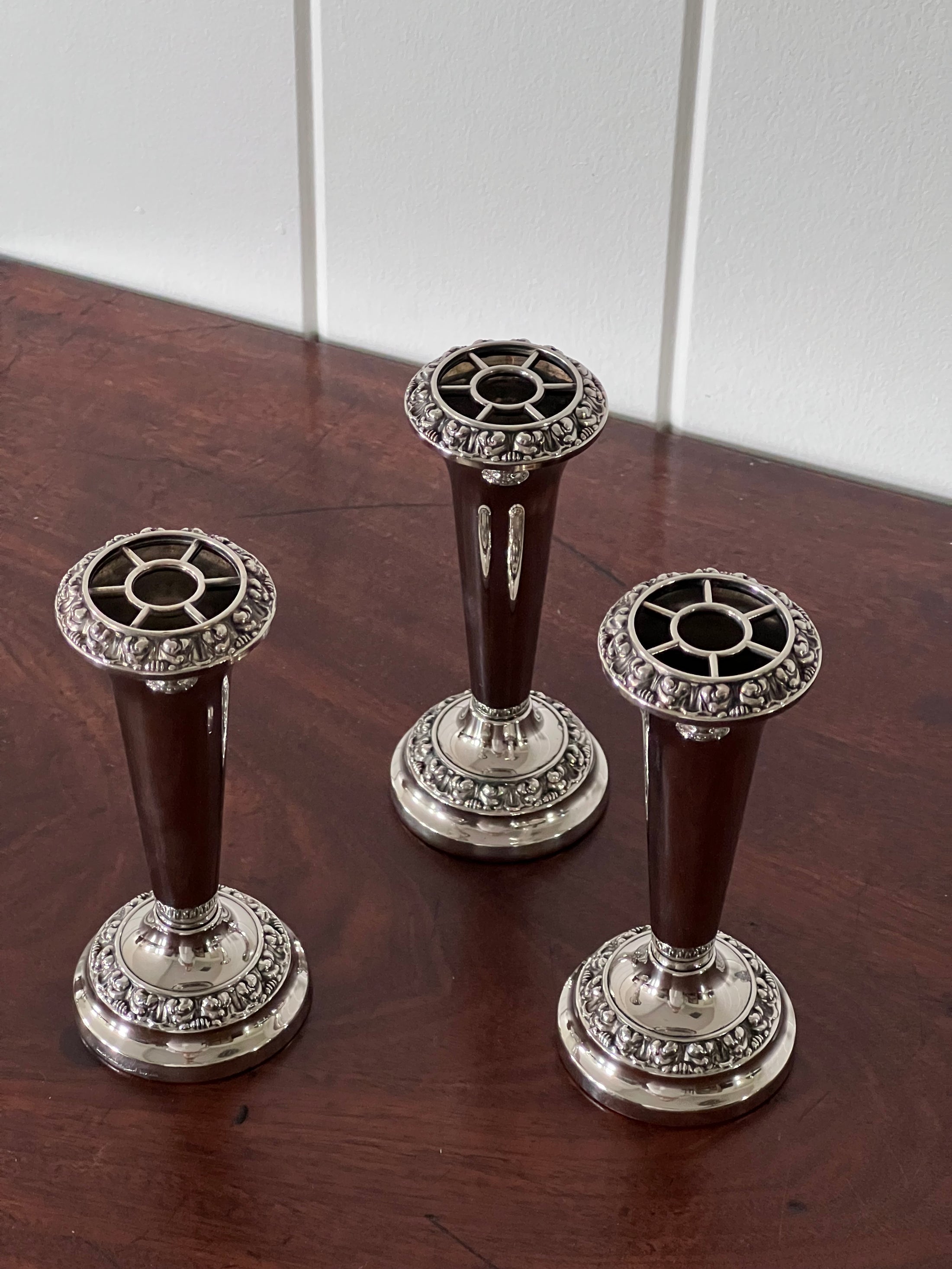 English Silver Plate Bud Vase