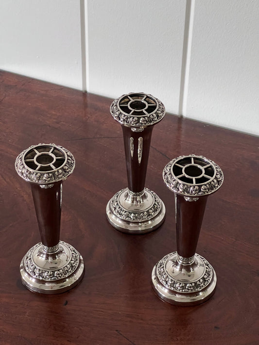 English Silver Plate Bud Vase