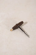 Load image into Gallery viewer, Antique English Ribbed Wood Corkscrew With Boar Hair Bottle Duster (c. 1850)