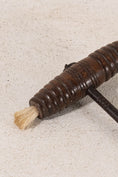 Load image into Gallery viewer, Antique English Ribbed Wood Corkscrew With Boar Hair Bottle Duster (c. 1850)