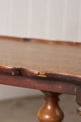 Load image into Gallery viewer, Antique English Coffee Table with Scalloped Top + Carved Claw Feet
