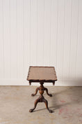 Load image into Gallery viewer, Antique English Coffee Table with Scalloped Top + Carved Claw Feet