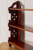 Load image into Gallery viewer, Petite Arts and Crafts 3-Tiered Walnut Wall Shelf (c. 1900)