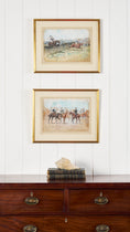 Load image into Gallery viewer, PAIR of Original Watercolor Horse Race Paintings by Accomplished British Artist Finch Mason (1850-1915) | Signed