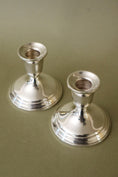 Load image into Gallery viewer, PAIR of Short Sterling Silver Candle Holders | by Towle