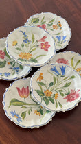 Load image into Gallery viewer, SET of 6 Hand Painted Floral Italian Plates