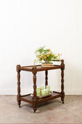 Load image into Gallery viewer, Two Tiered English Oak Tea Trolley