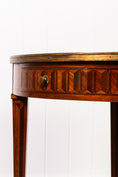 Load image into Gallery viewer, 19th Century French Circular Inlaid Centre / Side Table with Side Sliders