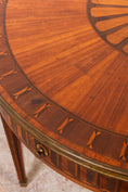 Load image into Gallery viewer, 19th Century French Circular Inlaid Centre / Side Table with Side Sliders