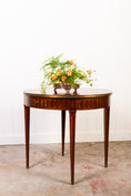 Load image into Gallery viewer, 19th Century French Circular Inlaid Centre / Side Table with Side Sliders