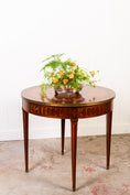 Load image into Gallery viewer, 19th Century French Circular Inlaid Centre / Side Table with Side Sliders