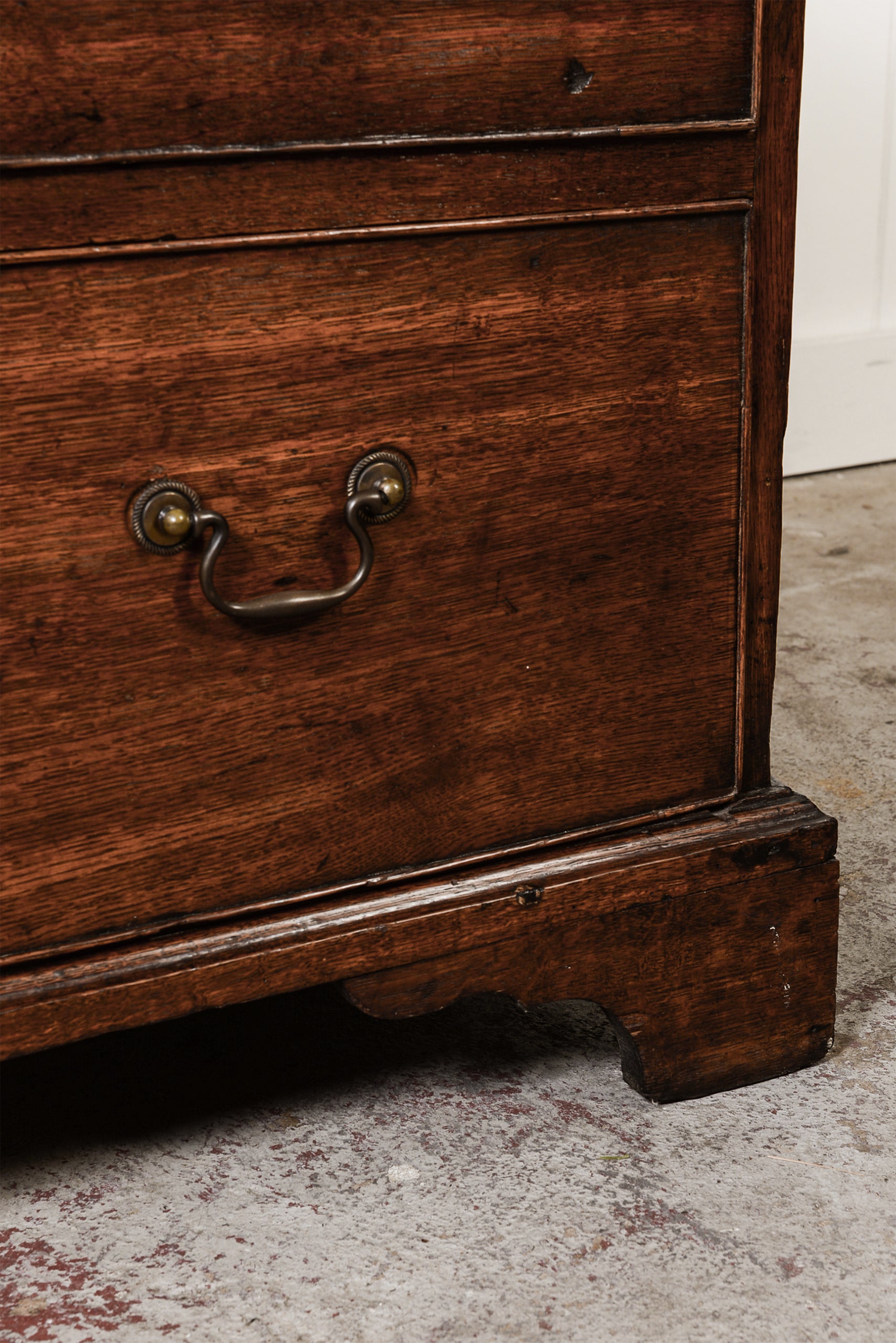 George II Petite Walnut Chest with Swan Neck Handles (c. 1750)