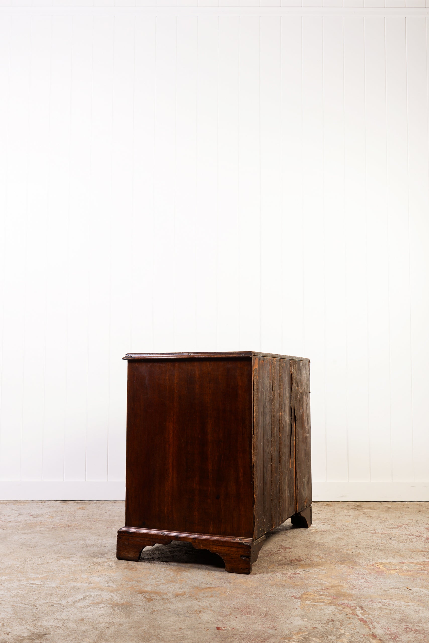 George II Petite Walnut Chest with Swan Neck Handles (c. 1750)