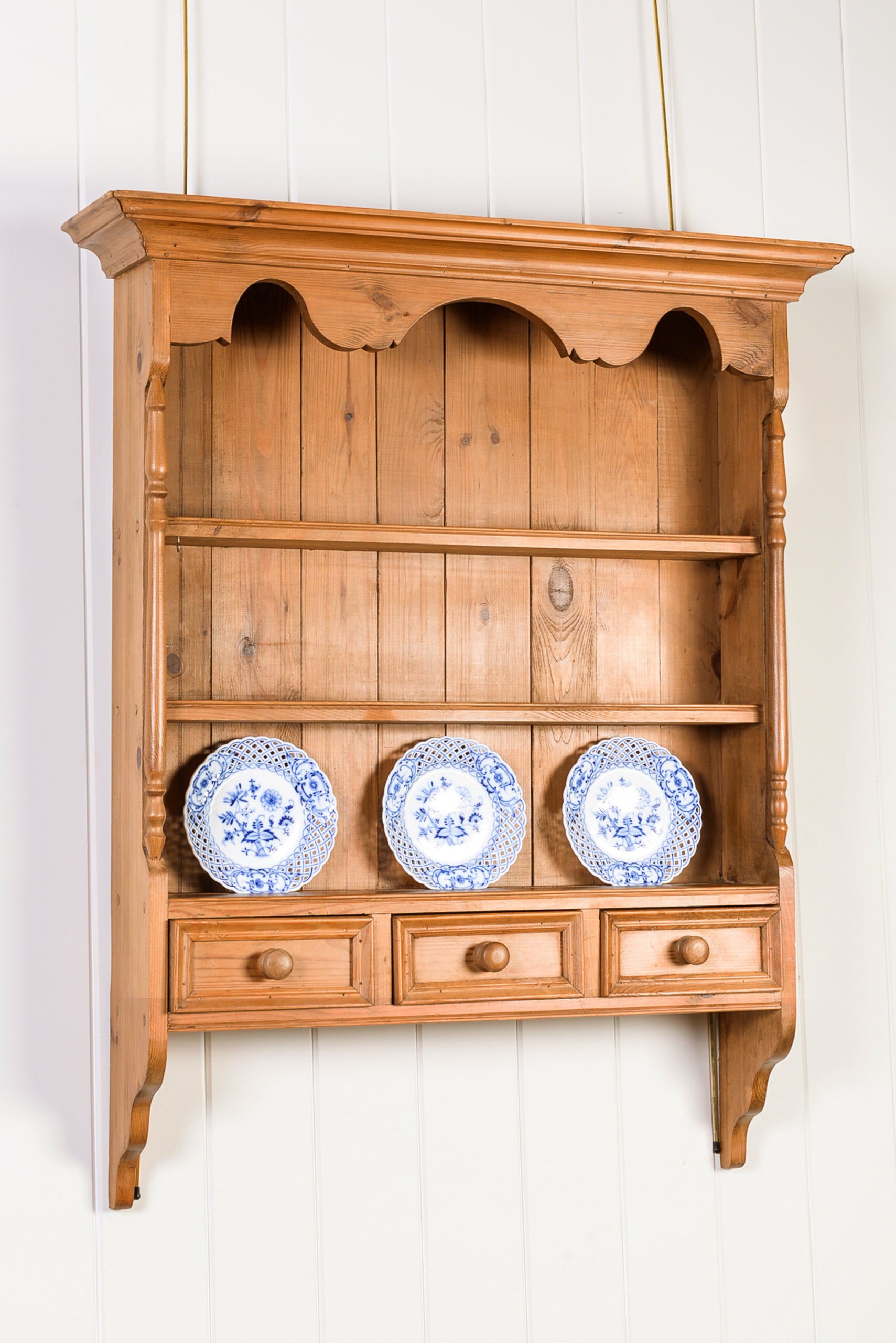 English Pine Wall Hanging Rack