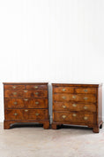 Load image into Gallery viewer, George III English Burl Walnut Chest of Drawers with Overlay Drawers on Brackets (c. 1760-1820)