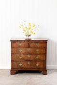 Load image into Gallery viewer, George III English Burl Walnut Chest of Drawers with Overlay Drawers on Brackets (c. 1760-1820)