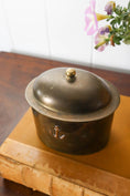 Load image into Gallery viewer, Vintage Lidded Brass Box with Anchor