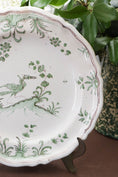 Load image into Gallery viewer, 18th Century French Moustiers Green Plate with Bird