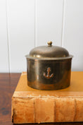 Load image into Gallery viewer, Vintage Lidded Brass Box with Anchor
