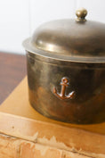 Load image into Gallery viewer, Vintage Lidded Brass Box with Anchor