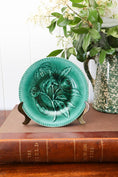 Load image into Gallery viewer, Antique French Majolica Thistle Plate