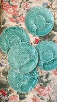 Load image into Gallery viewer, Vintage French Majolica Seafoam Artichoke Plate