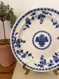 Load image into Gallery viewer, Antique Minton Delft Large Round Serving Platter | 12.75” (wall bracket included)