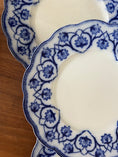 Load image into Gallery viewer, (SET of 4) Grindley Antique Blue Flow Transferware 9” Dinner Plates c. 19th century