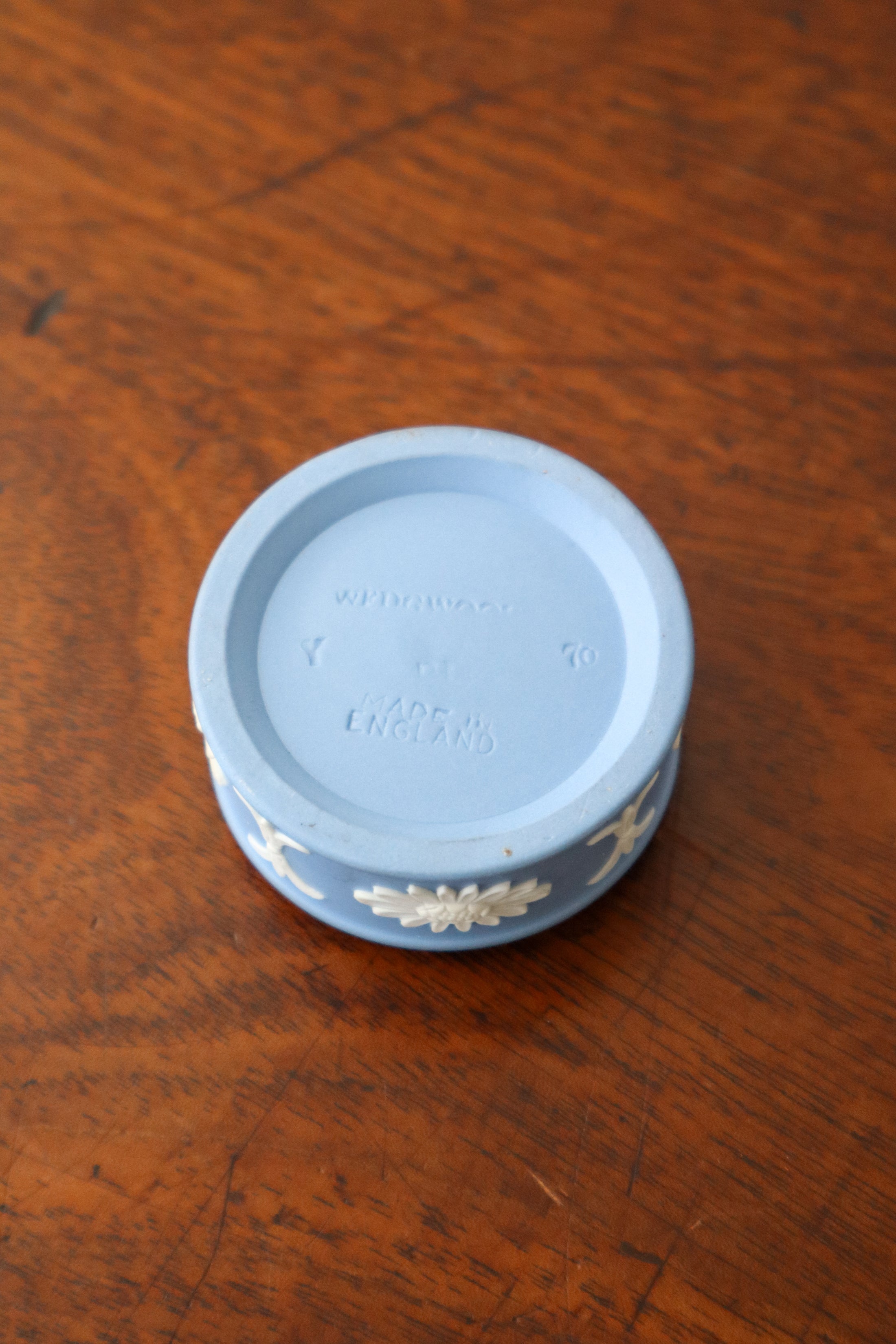 Wedgwood Blue Jasperware Circular Lidded Box