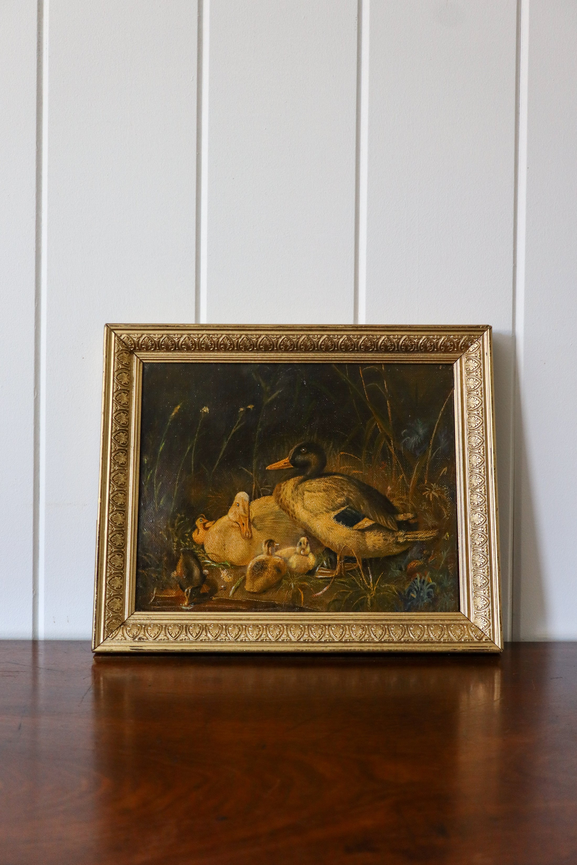 Original Duck Oil On Board | in the manner of Edgar Hunt