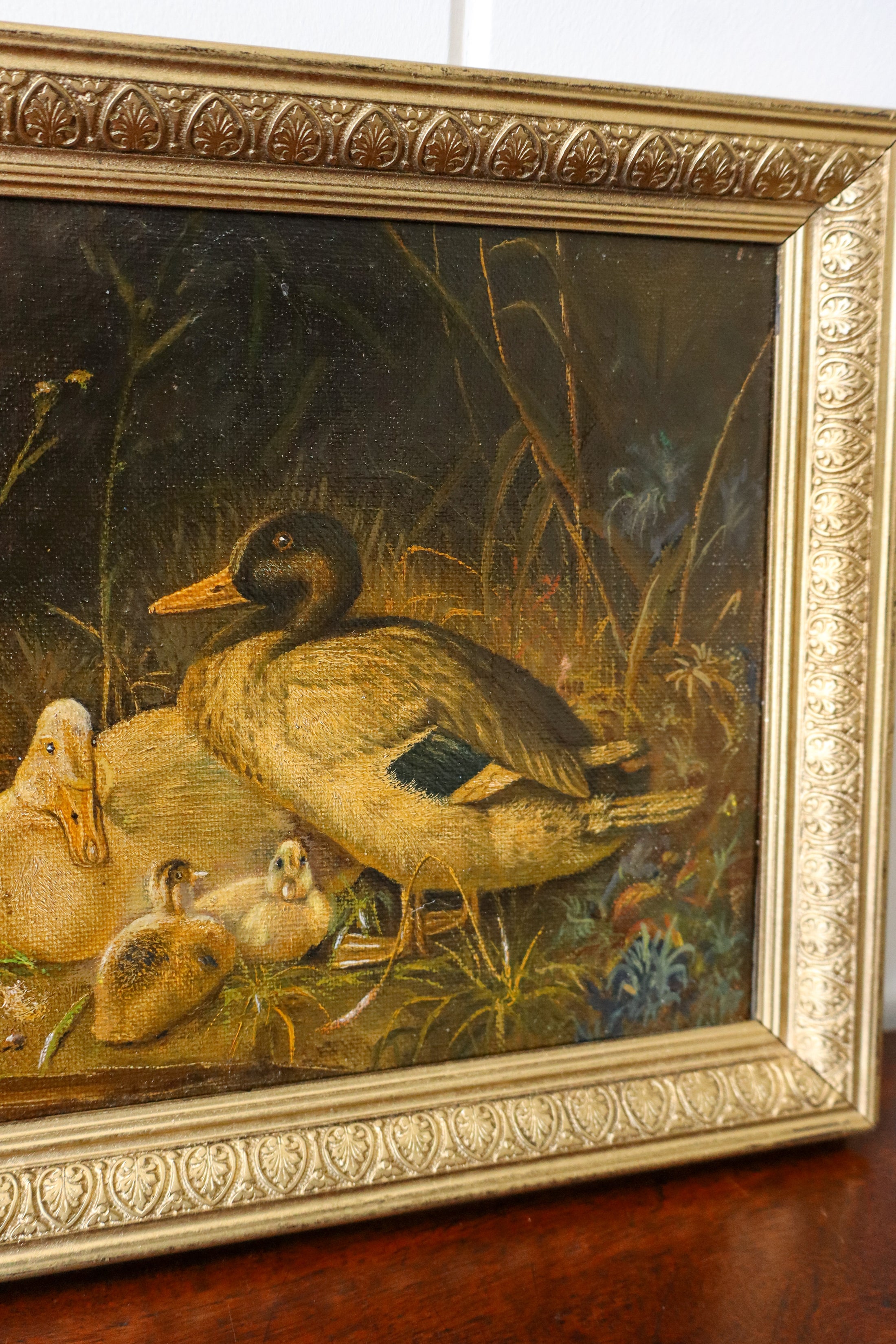 Original Duck Oil On Board | in the manner of Edgar Hunt
