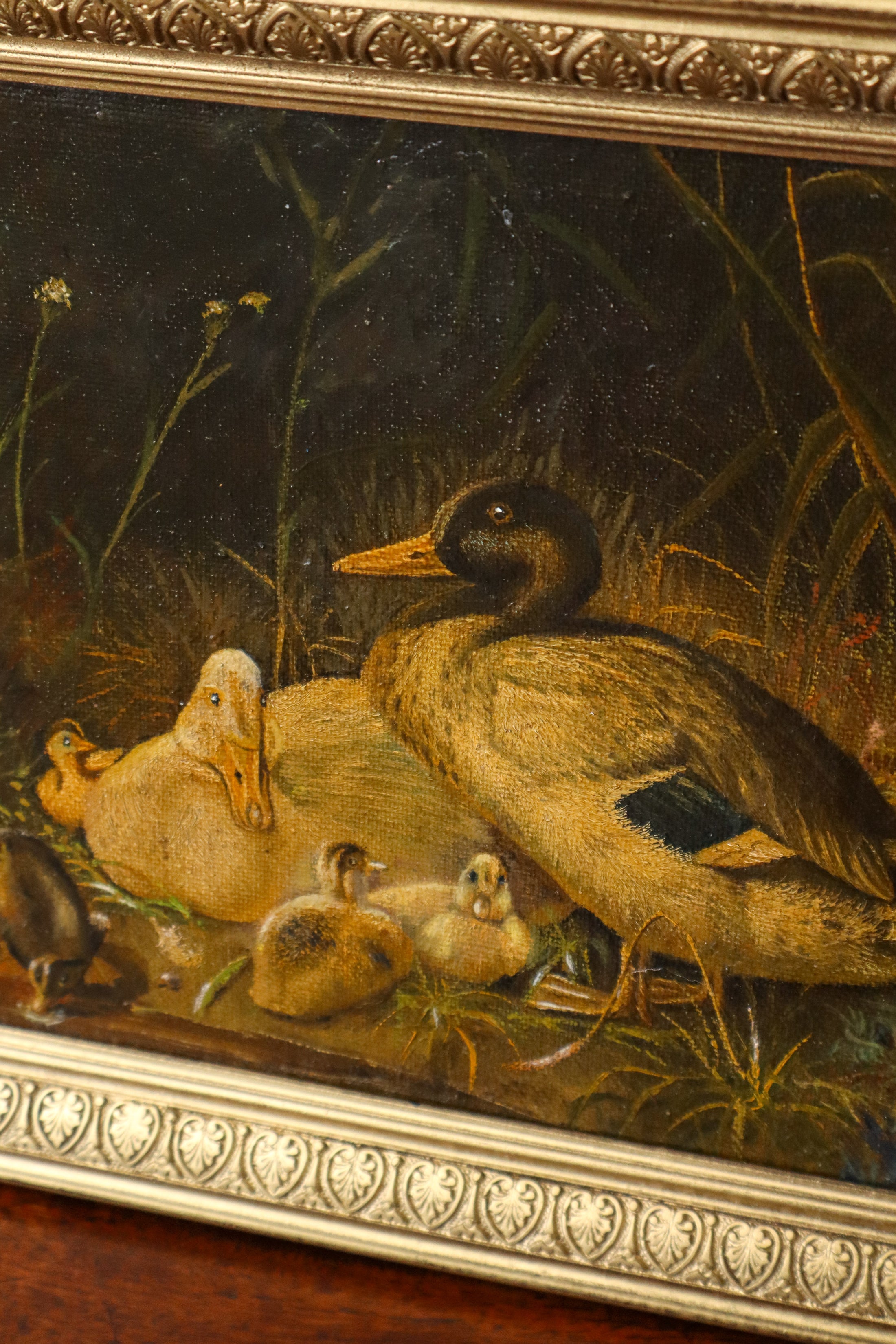 Original Duck Oil On Board | in the manner of Edgar Hunt