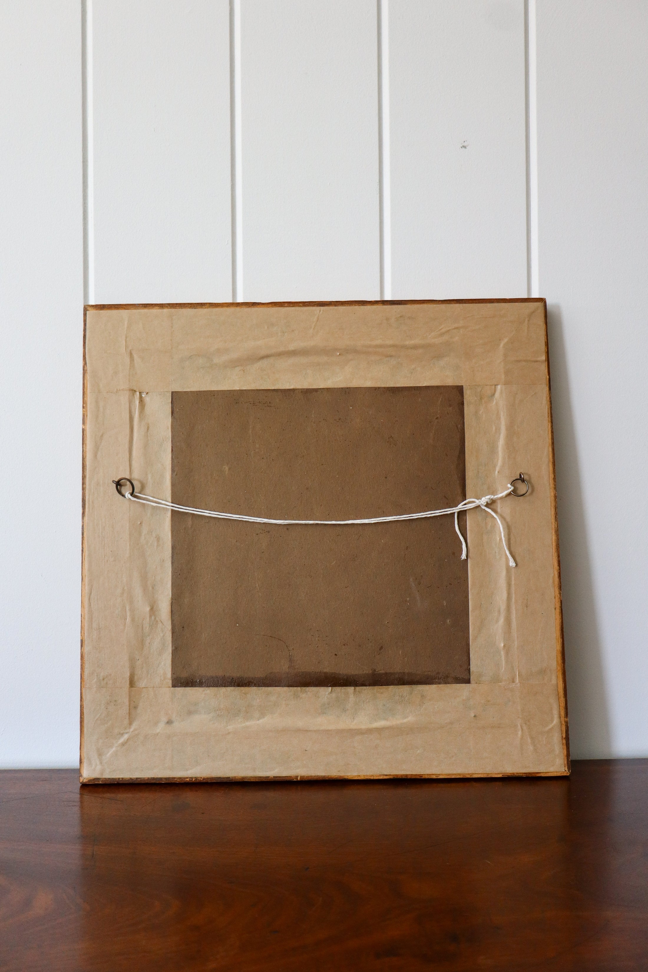 Signed Original Oil Painting on Board Depicting a Ship in Rough Seas, In Maple Frame