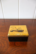 Load image into Gallery viewer, Hand Painted Lidded Metal Box with Steam Ship
