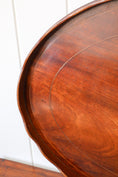 Load image into Gallery viewer, Large Oval English Mahogany Tray with Scalloped Edge