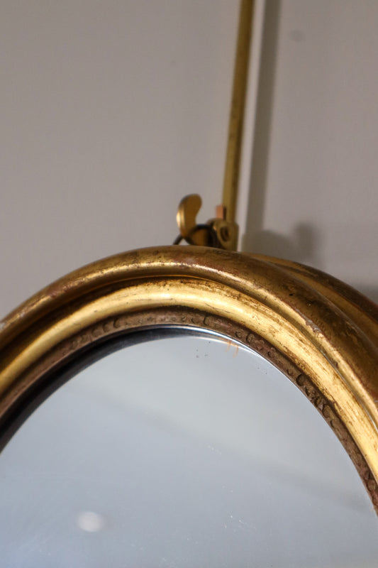 Antique Giltwood Oval Mirror (c. 1880)