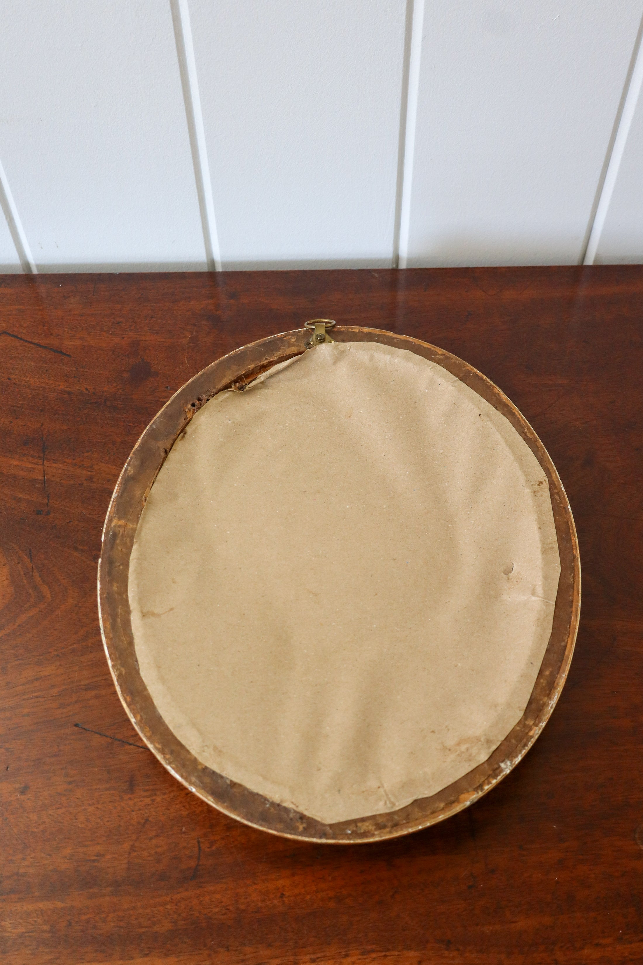 Antique Giltwood Oval Mirror (c. 1880)